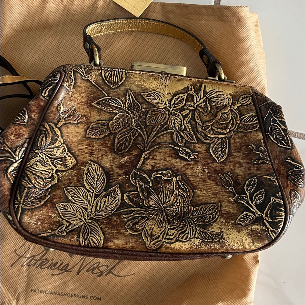 VGUC Patricia Nash Gracchi Embossed Leather Satchel (Macys Exclusive) - Picture 5 of 12